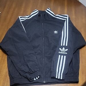 Adidas Black Jacket with White Accents